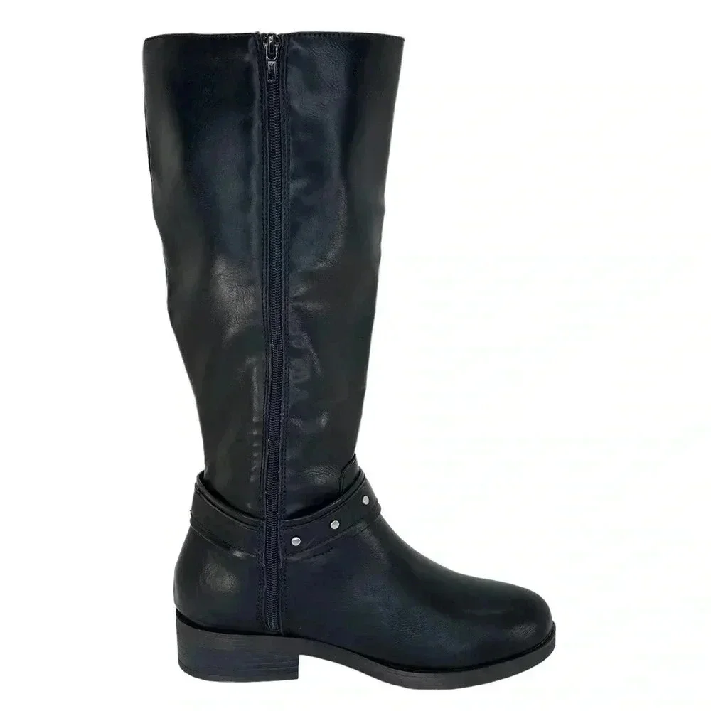 Madden Girl McKenzie Faux Leather Knee High Wide Calf Womens Boots Size 5M - Picture 4 of 10